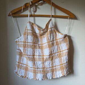 LIKE NEW AMERICAN EAGLE SMOCKER HALTER CROP TOP SIZE XL